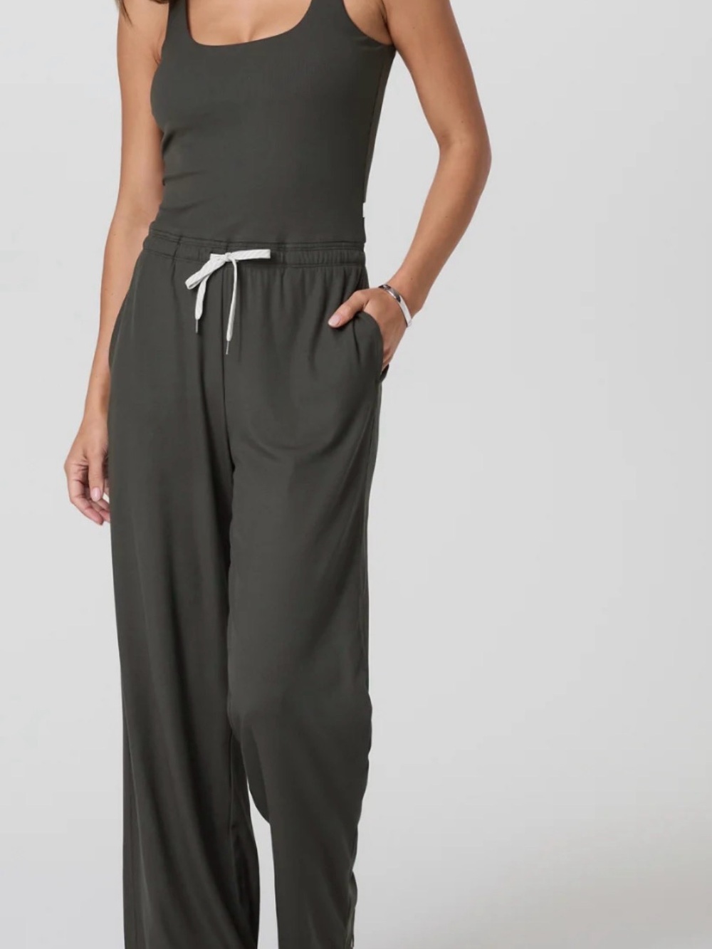 Vuori- Pose scoop jumpsuit in kale